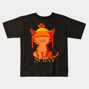 Shiny Ginger Tabby Cat Kids T-Shirt